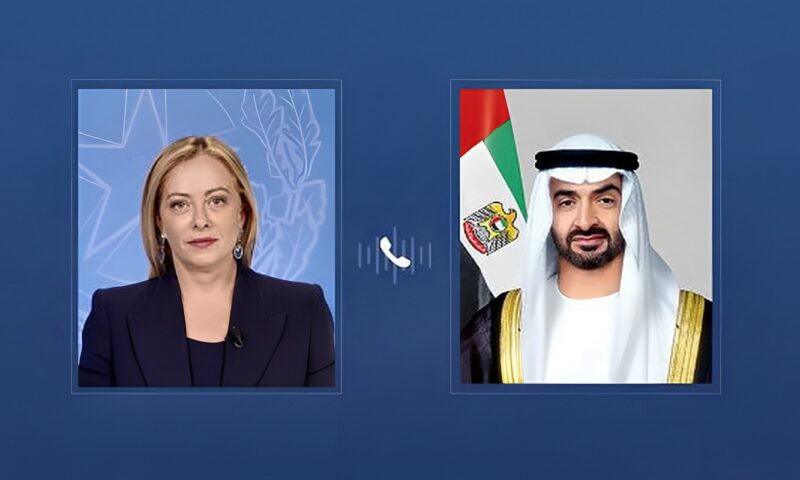 رئيس الإمارات يبحثا هاتفيا مع رئيسة وزراء إيطاليا القضايا الإقليمية والدولية