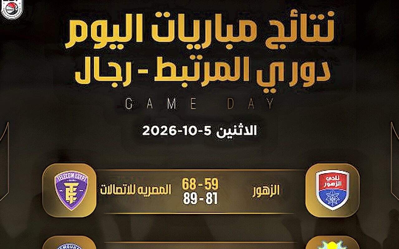 نتائج مباريات اليوم في دوري المرتبط لكرة السلة