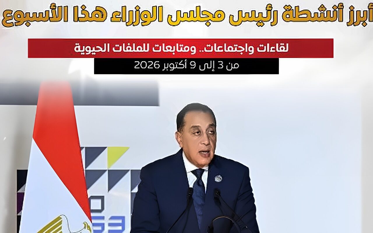 بالإنفوجراف.. أبرز أنشطة رئيس الوزراء وملفات العمل الحكومي خلال أسبوع
