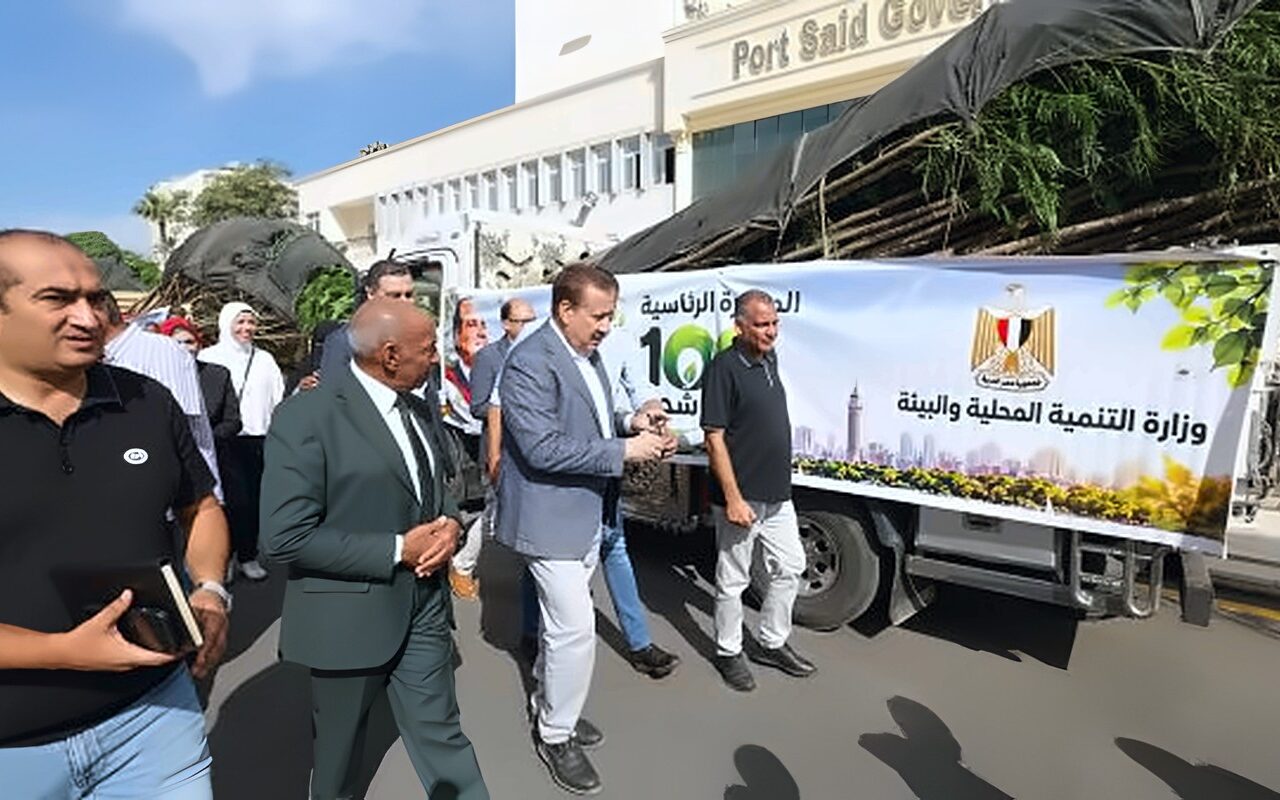 بدء توريد وزراعة أشجار المرحلة الخامسة من مبادرة “زراعة 100 مليون شجرة” ببورسعيد