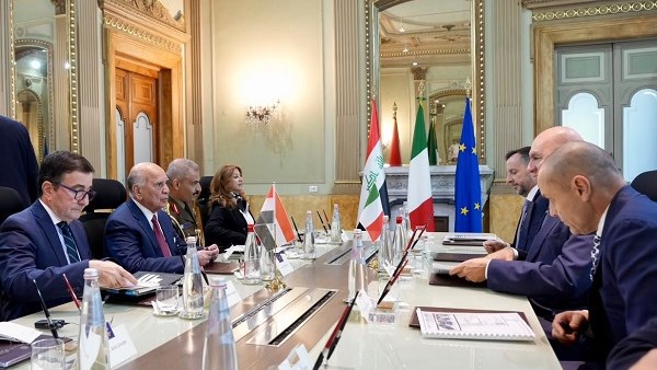 مباحثات عسكرية بين العراق وإيطاليا.. وفؤاد حسين: لا نسعى للحرب وندعم مسارات السلام
