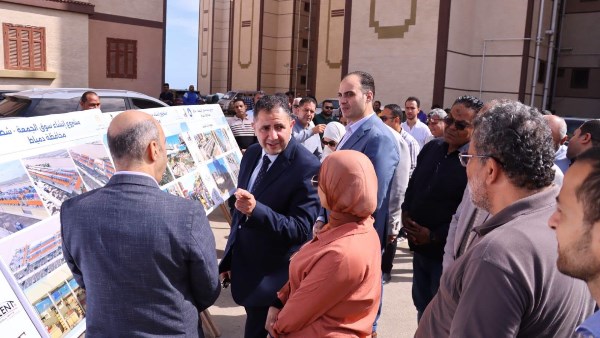 دمياط: تنفيذ 77% من أعمال مشروع إنشاء سوق الجمعة بمنطقة شطا