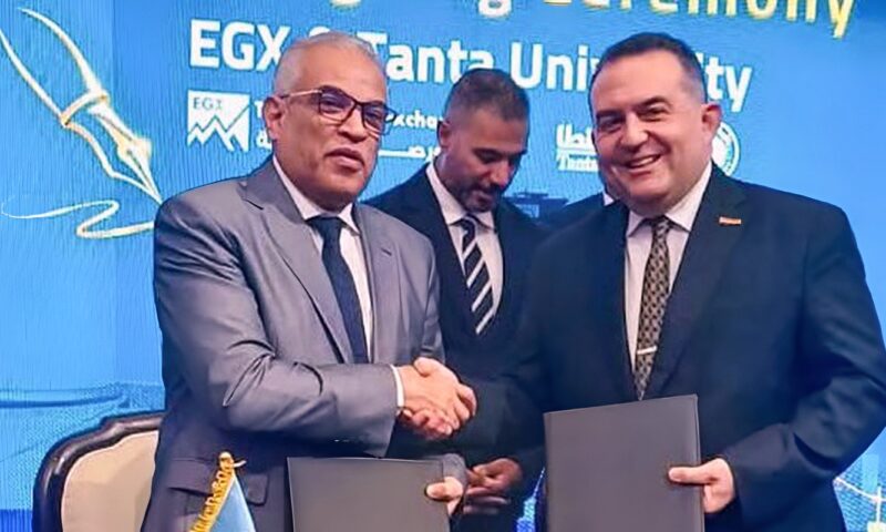 رئيس جامعة طنطا يوقع بروتوكول تعاون مع البورصة المصرية لتعزيز الثقافة المالية وتأهيل الطلاب لسوق العمل