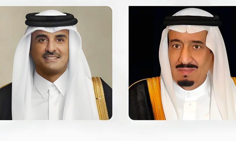 خادم الحرمين الشريفين يتلقى رسالة خطية من أمير قطر تتعلق بالعلاقات الثنائية