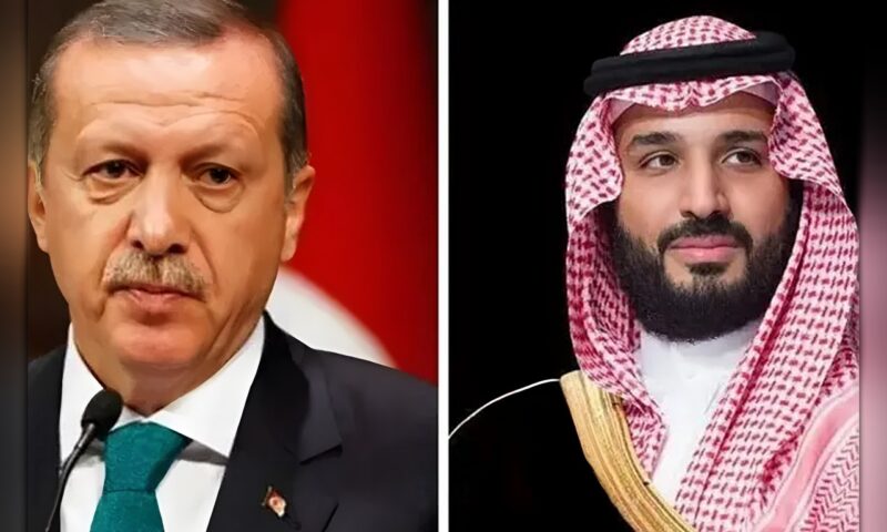 إردوغان يؤكد لولي العهد السعودي وقوف تركيا إلى جانب المملكة في مواجهة الحوثيين
