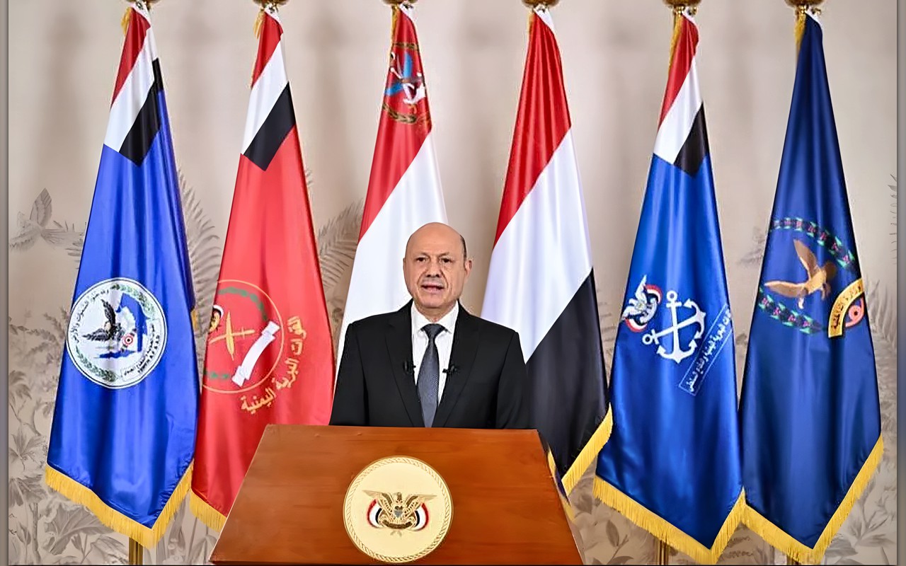 العليمي: لا رجوع عن قرار إنهاء الانقلاب الحوثي