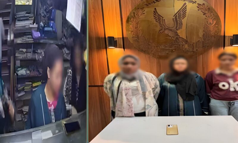 كواليس سرقة هاتف محمول من داخل مكتبة بالزقازيق