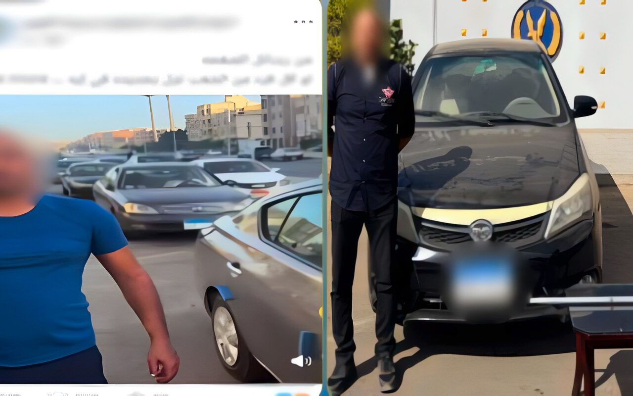 القبض على المتهم بالسير عكس الاتجاه وتهديد مواطن بعصا حديدية في العبور