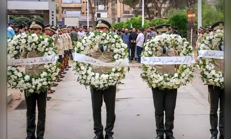 محافظة حماه تشيّع 4 من عناصر أمن قضوا في كمين بريف السلمية