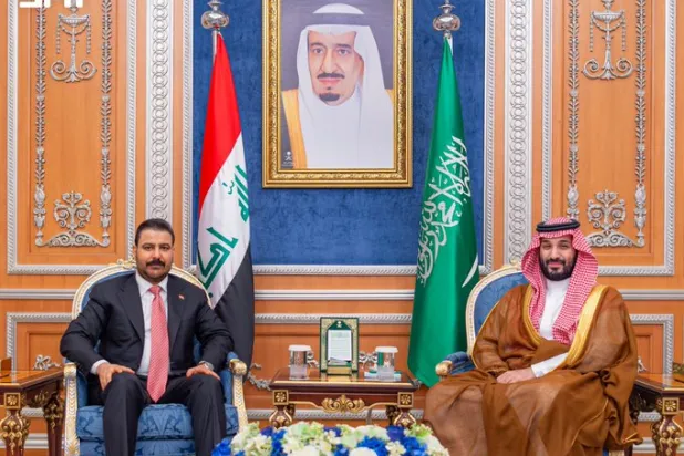 ولي العهد السعودي يستقبل رئيس الوزراء العراقي في الرياض