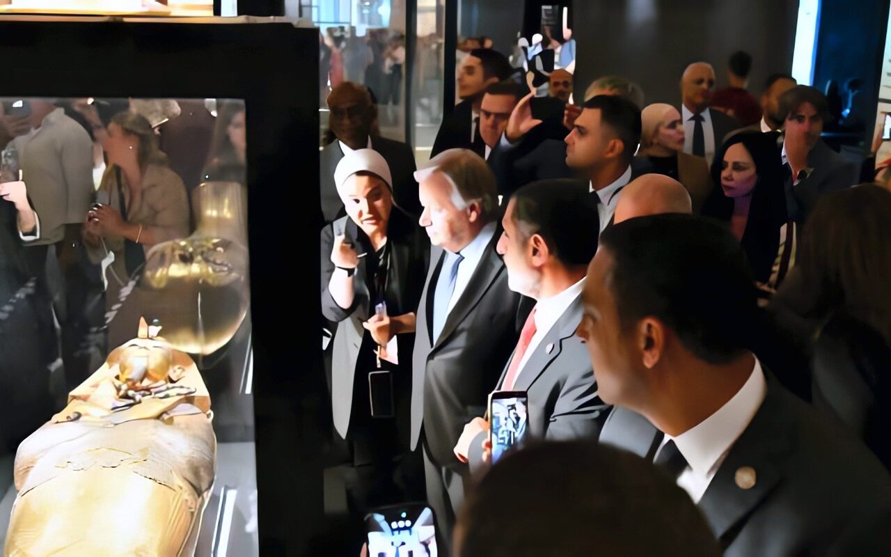 الأمين العام الأمم المتحدة من المتحف المصري الكبير: شاهد رائع علي تراث مصر العريق