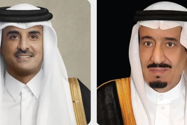 خادم الحرمين الشريفين يتلقى رسالة من أمير قطر