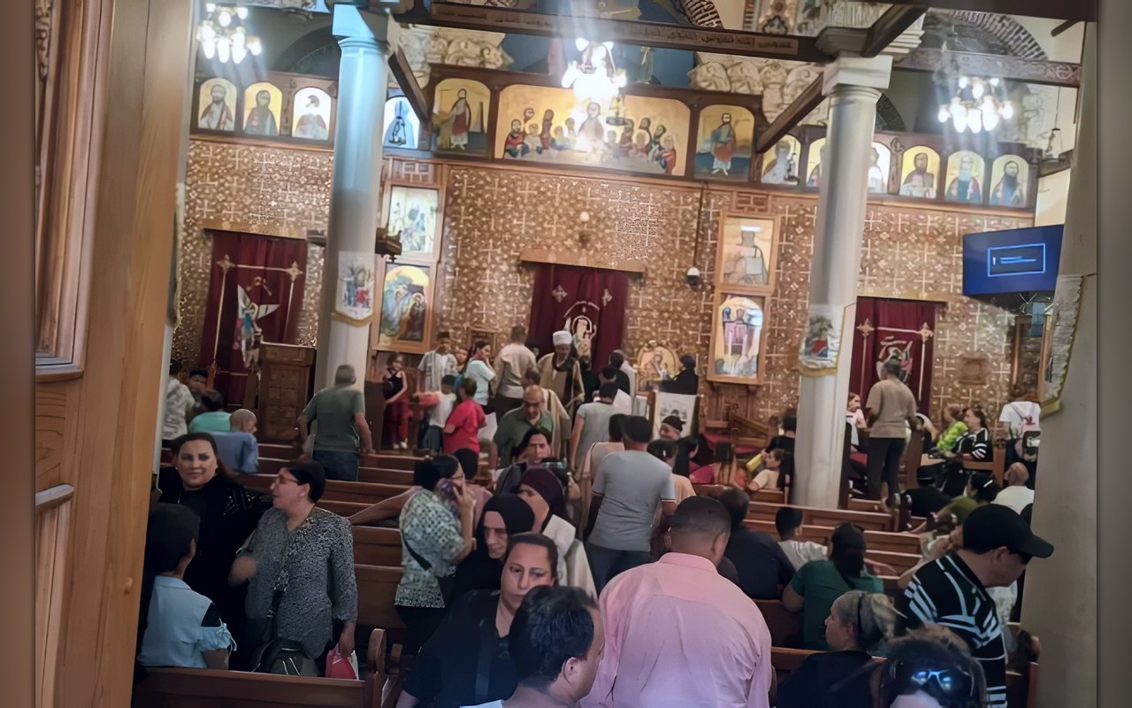 القبض على متهم بإشعال حريق في كنيسة بالجيزة