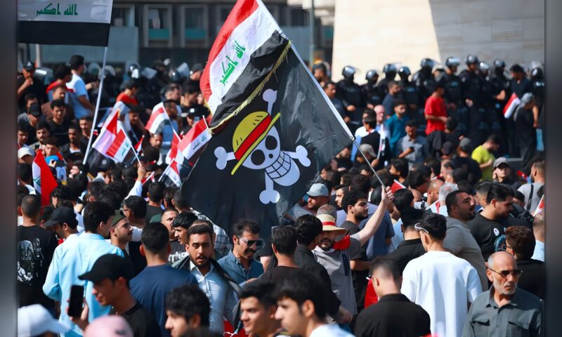 آلاف العراقيين يحيون الذكرى السابعة لـ«مظاهرات تشرين»
