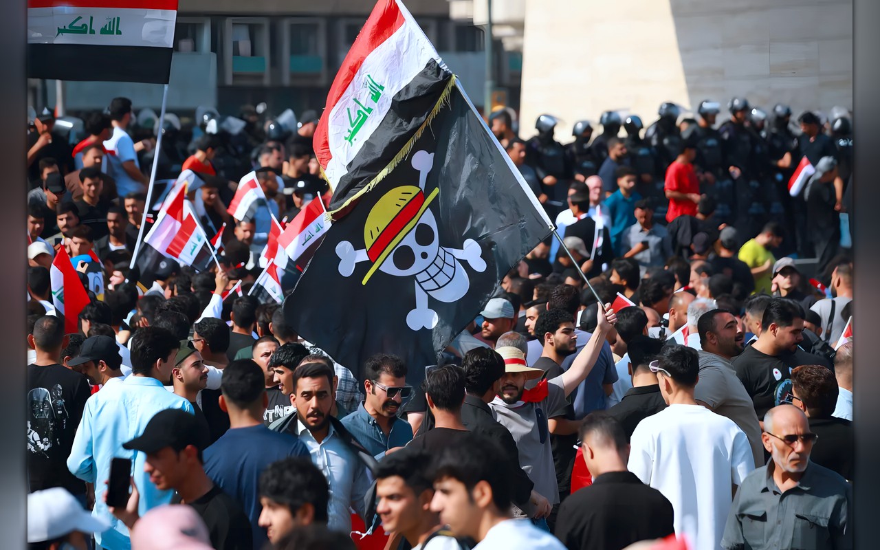 آلاف العراقيين يحيون الذكرى السابعة لـ«مظاهرات تشرين»