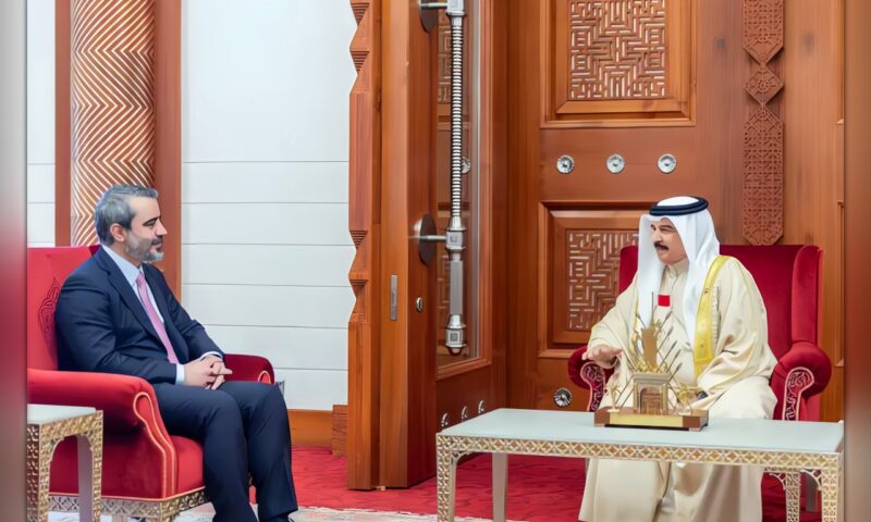 حمد بن عيسى يبحث مع الشيباني التطورات الإقليمية والدولية