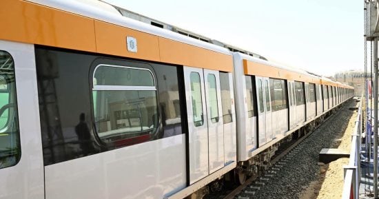 شاهد أحدث قطار يتم تشغيله فى مصر ضمن المرحلة الأولى لخط المترو الرابع