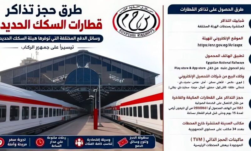 لتقليل التكدس بـ«الشبابيك».. 7 طرق لحجز تذاكر القطارات ووسائل الدفع المتاحة
