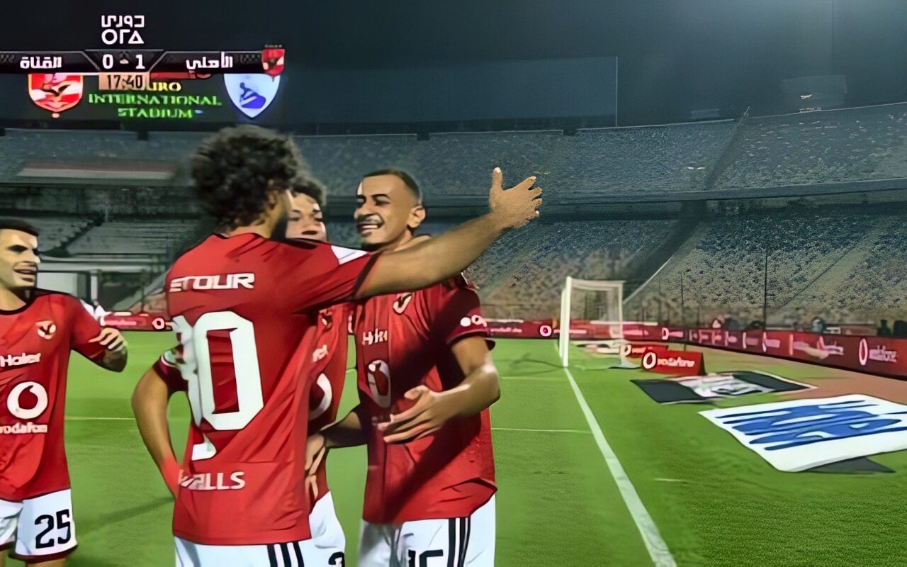 عمر الساعى يسجل الهدف الأول للأهلي أمام القناة فى الدقيقة 18