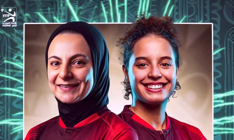 هنا جودة ودينا مشرف تتوجان بذهبية زوجى السيدات ببطولة أفريقيا لتنس الطاولة