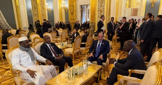 فخامة الرئيس السيسى يلتقى البرهان ورئيس كينيا ورئيس المجلس العسكرى الانتقالى المالى