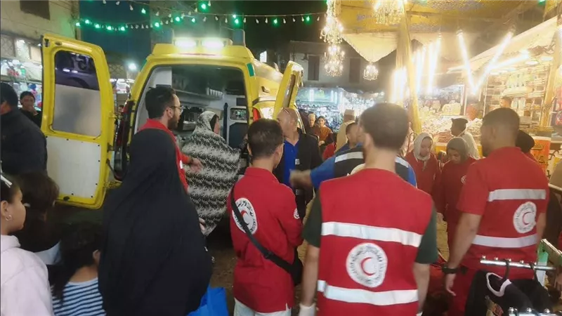 الهلال الأحمر بالغربية يتعامل مع أول حالة ولادة خلال احتفالات مولد السيد البدوي
