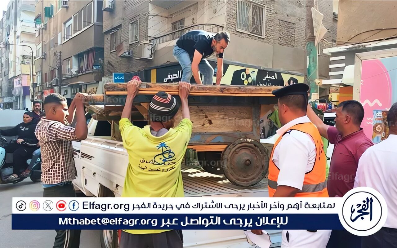 رفع ومصادرة 336 مخالفة إشغالات بحي شرق فى سوهاج