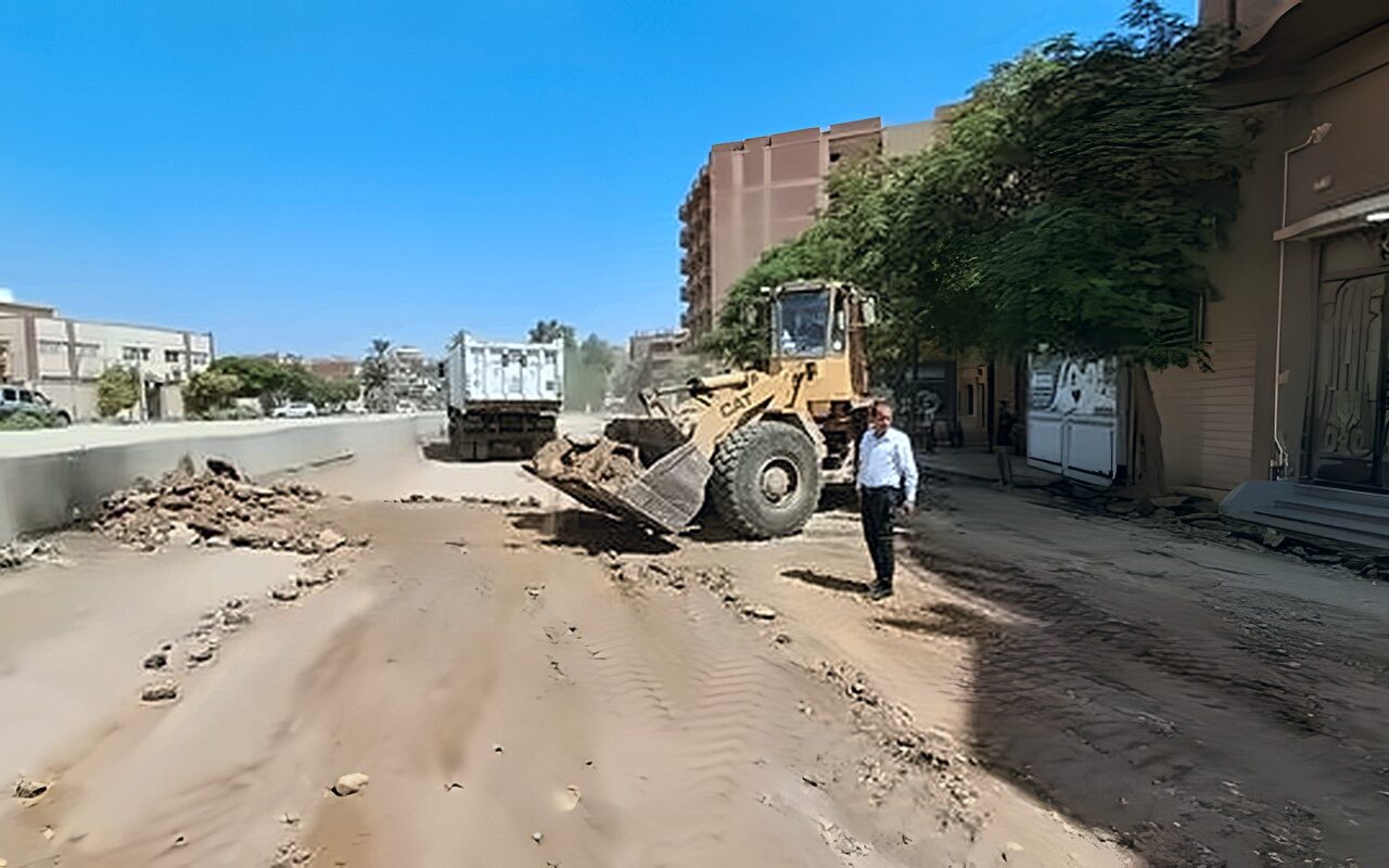 بدء أعمال تطوير وتوسعة ورصف طريق المنصورية حتي طريق الشبرامنتية بأبو النمرس بطول ٢٫٧ كم