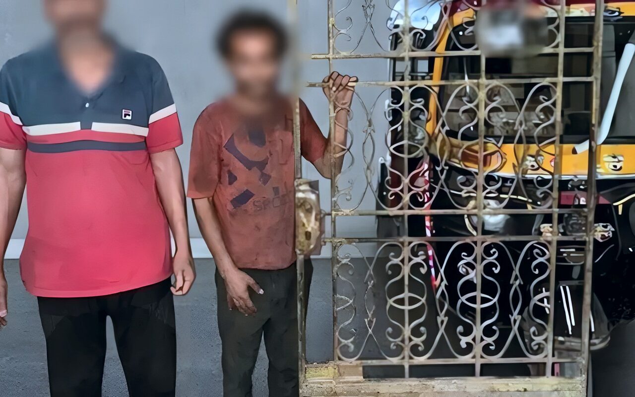 ضبط عاطلين سرقا بوابة حديدية لشقة سكنية بالتوك توك في السلام