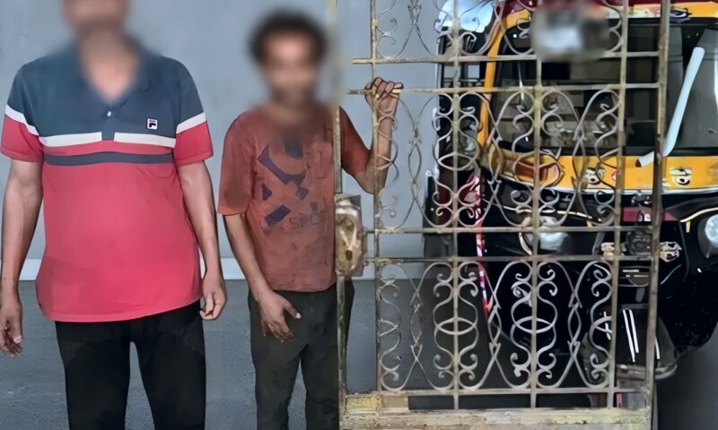 ضبط عاطلين سرقا بوابة حديدية لشقة سكنية بالتوك توك في السلام