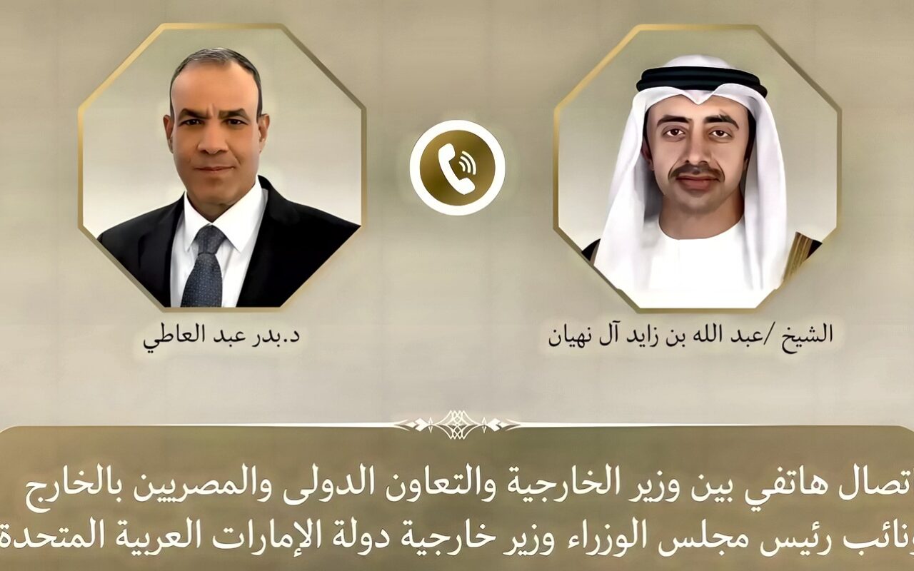 وزير الخارجية يبحث مع نظيره الإماراتي تطورات المنطقة ويحذران من التصعيد