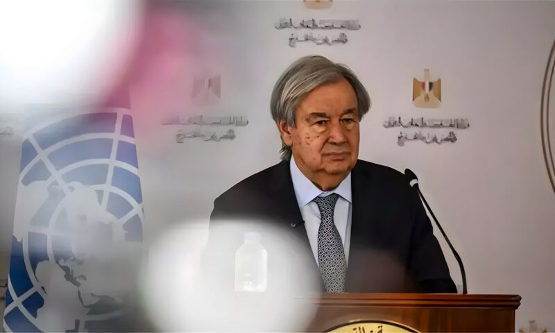 عقب زيارته التاريخية، الأمين العام للأمم المتحدة يشيد بطلاب جامعة القاهرة على حسابه الرسمي