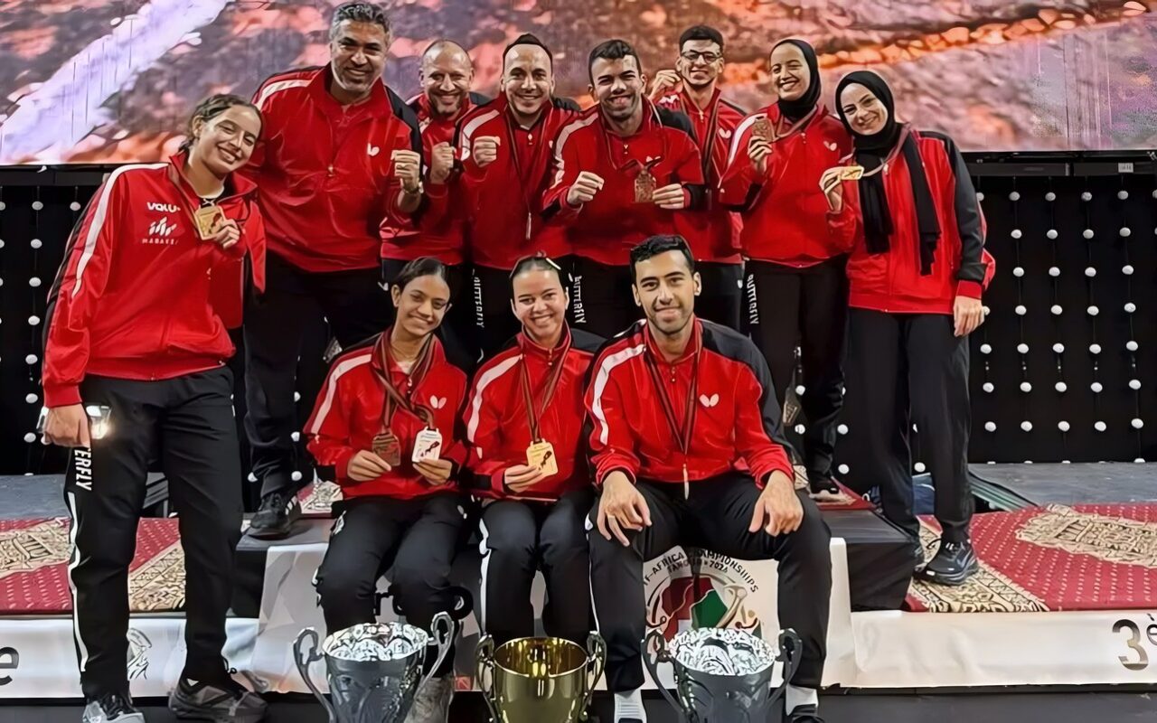 بالعلامة الكاملة، مصر تكتسح بطولة أفريقيا لتنس الطاولة بالمغرب