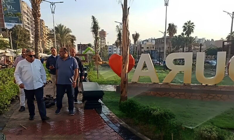 محافظ الدقهلية يتابع مستوى النظافة والصيانة بحديقة جزيرة الورد في المنصورة