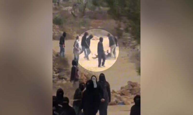 لحظة تعرض الصحفية هايدي ليفين لهجوم من مستوطنين إسرائيليين في الضفة الغربية
