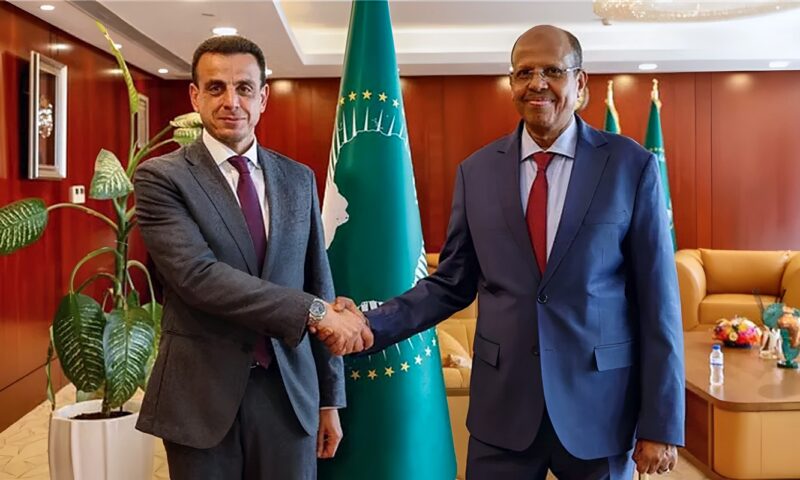 رئيس مفوضية الاتحاد الأفريقي يستقبل السفير المصري ويشيد بنجاح مصر في تنظيم الفعاليات الأفريقية رفيعة المستوى في مدينة العلمين