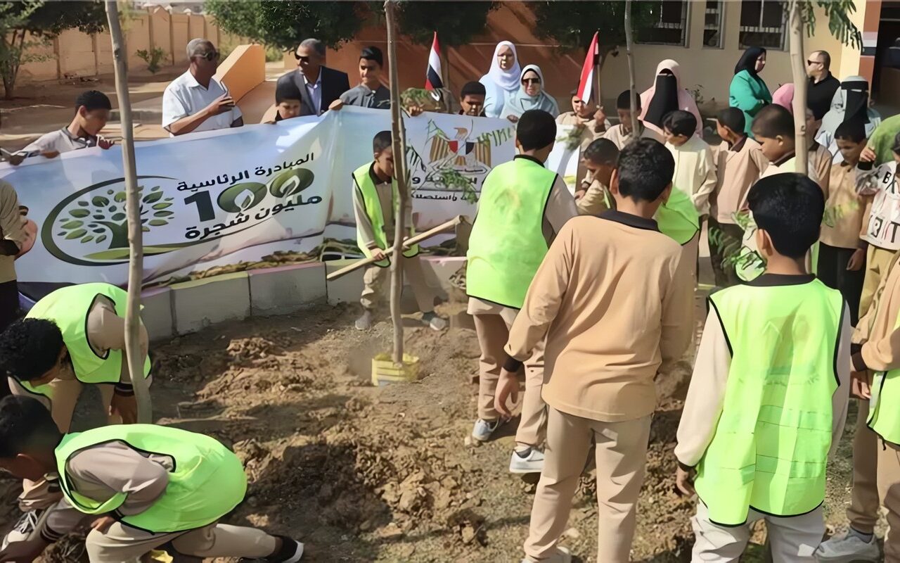 ضمن المبادرة الرئاسية، بدء زراعة 3620 شجرة بالطرق والمحاور الرئيسية في بني سويف