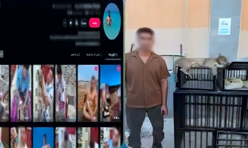 ضبط البلوجر هشام ديشا بكفر الشيخ لتربية ونشر فيديوهات لحيوانات وزواحف خطرة