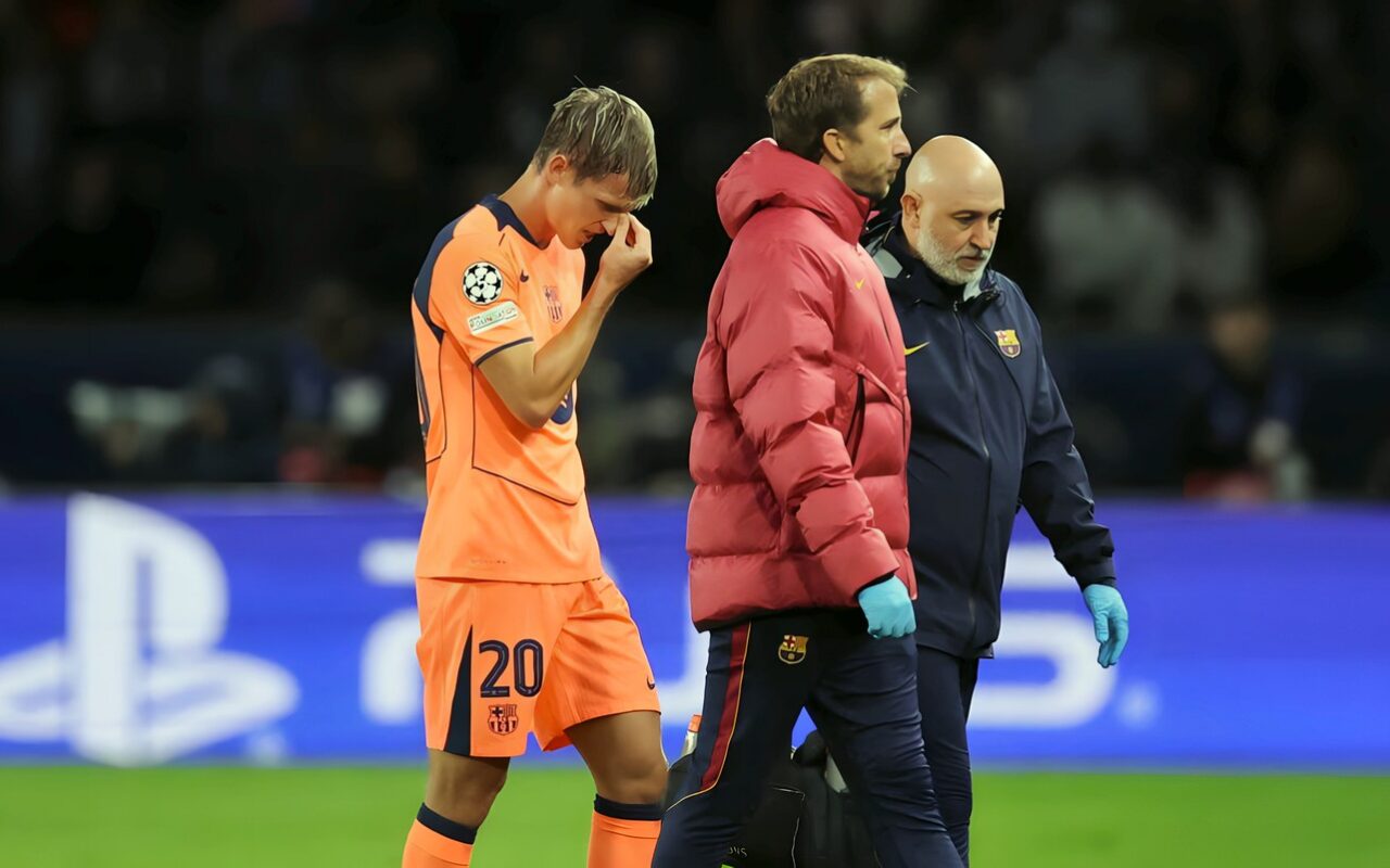 برشلونة يفقد أولمو لمدة شهر