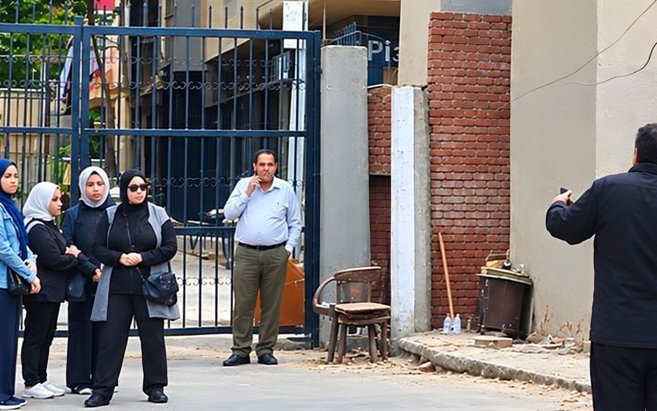 أسرة ضحيتَي جريمة محلة مرحوم بالغربية تنتظر أمام المشرحة لاستلام الجثمانين والنيابة تستجوب الجيران (صور)