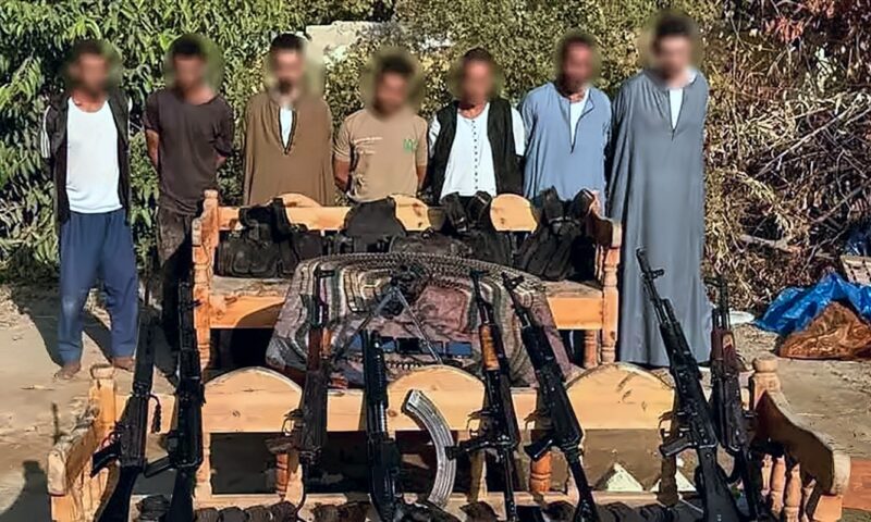 ضبط 7 عناصر إجرامية بالجيزة لاستيلائهم على 600 فدان وفرض إتاوات تحت تهديد السلاح