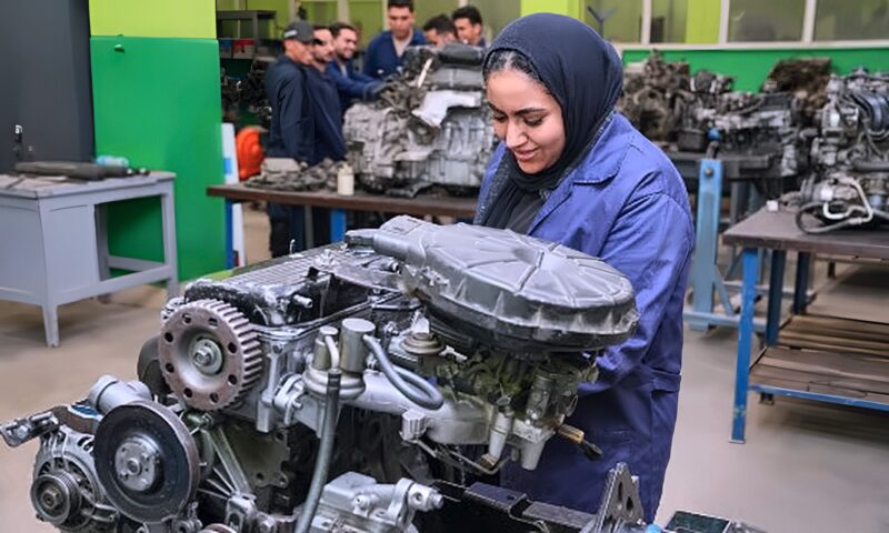هي دي المرأة المصرية.. وزير العمل يشيد بفتيات اقتحمن مهن السيارات والميكانيكا