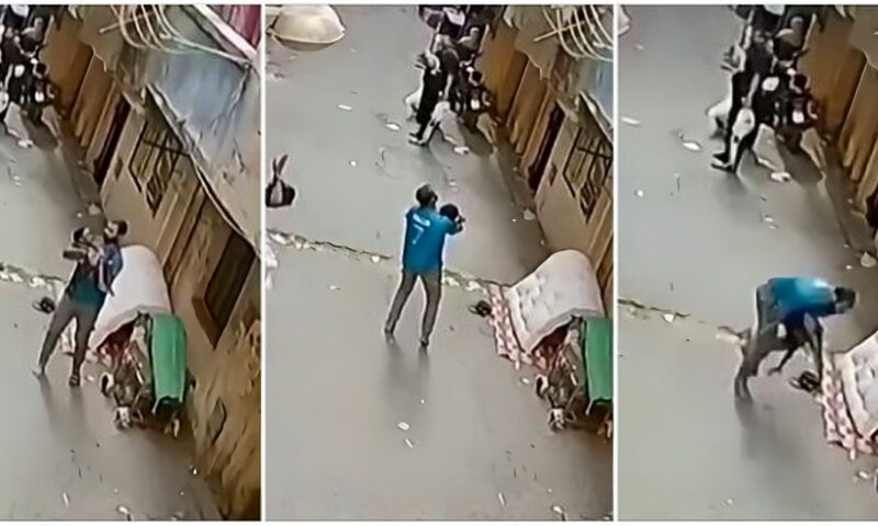 سرعة بديهة وشجاعة.. شاب ينقذ صغيرًا سقط من البلكونة وكاد يرتطم بالأرض