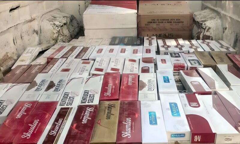 التحفظ على 650 علبة سجائر صيني ممنوع تداولها بالفيوم