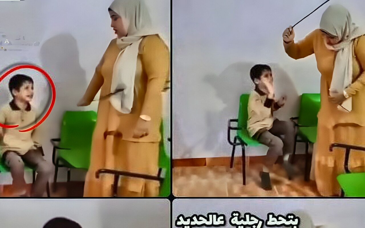 ليست في مدرسة.. ضبط المعلمة صاحبة واقعة ضرب تلميذ