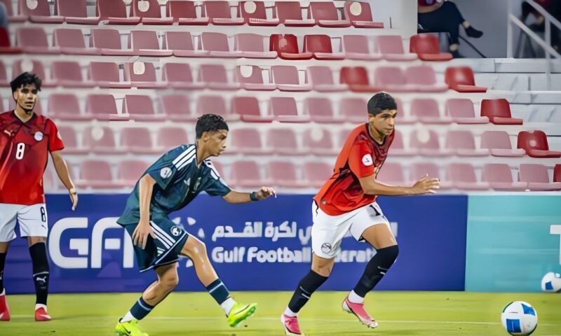منتخب مصر للناشئين يتقدم على الكويت بثنائية في الشوط الأول بكأس الخليج
