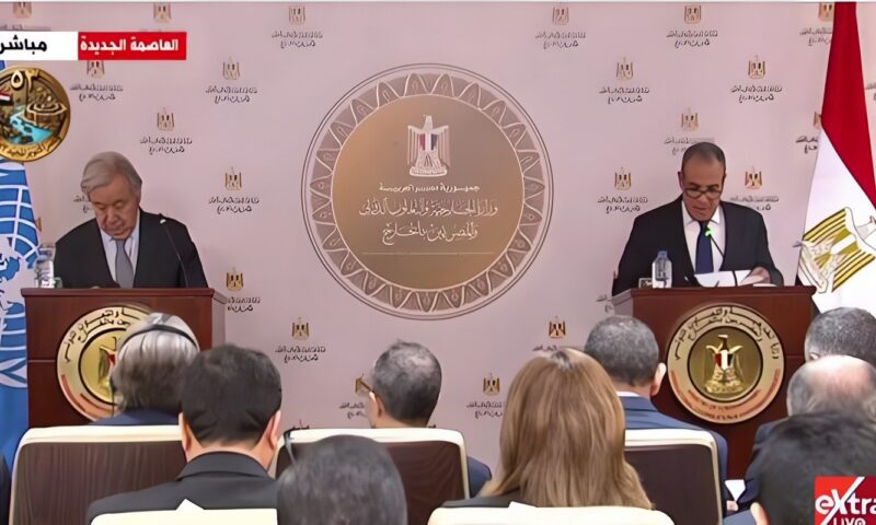 بث مباشر.. مؤتمر صحفي لوزير الخارجية وأنطونيو جوتيريش سكرتير عام الأمم المتحدة