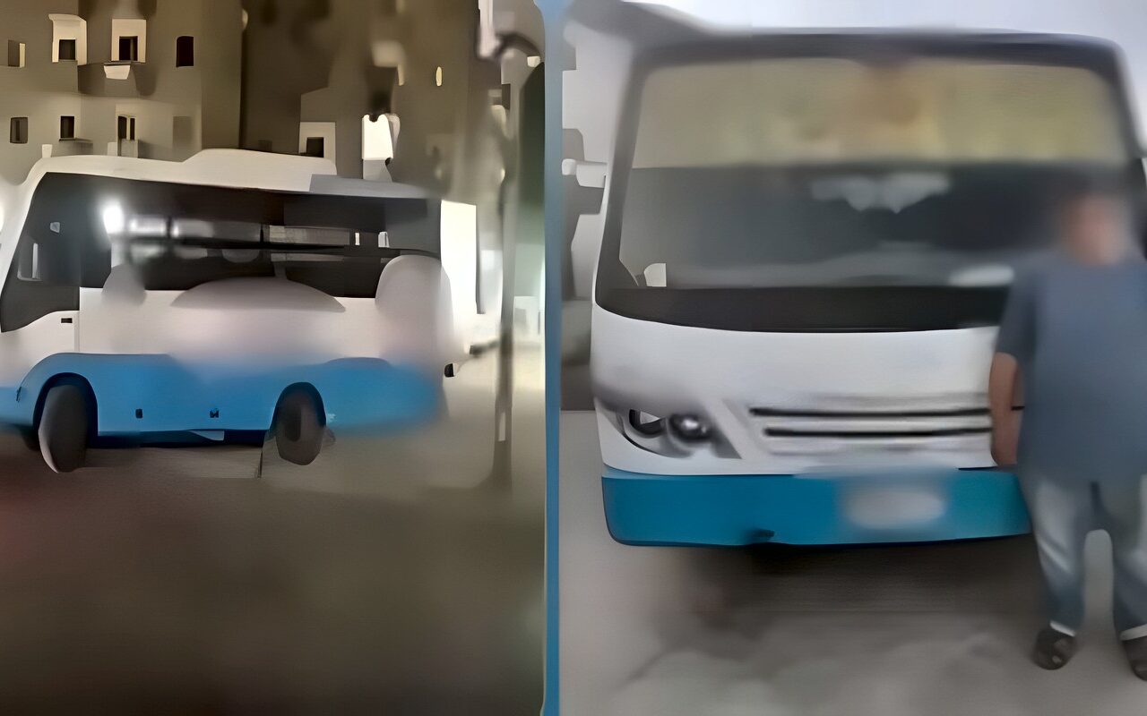 ضبط سائق أتوبيس صعد أعلى الرصيف وسار عكس الاتجاه بمدينة نصر
