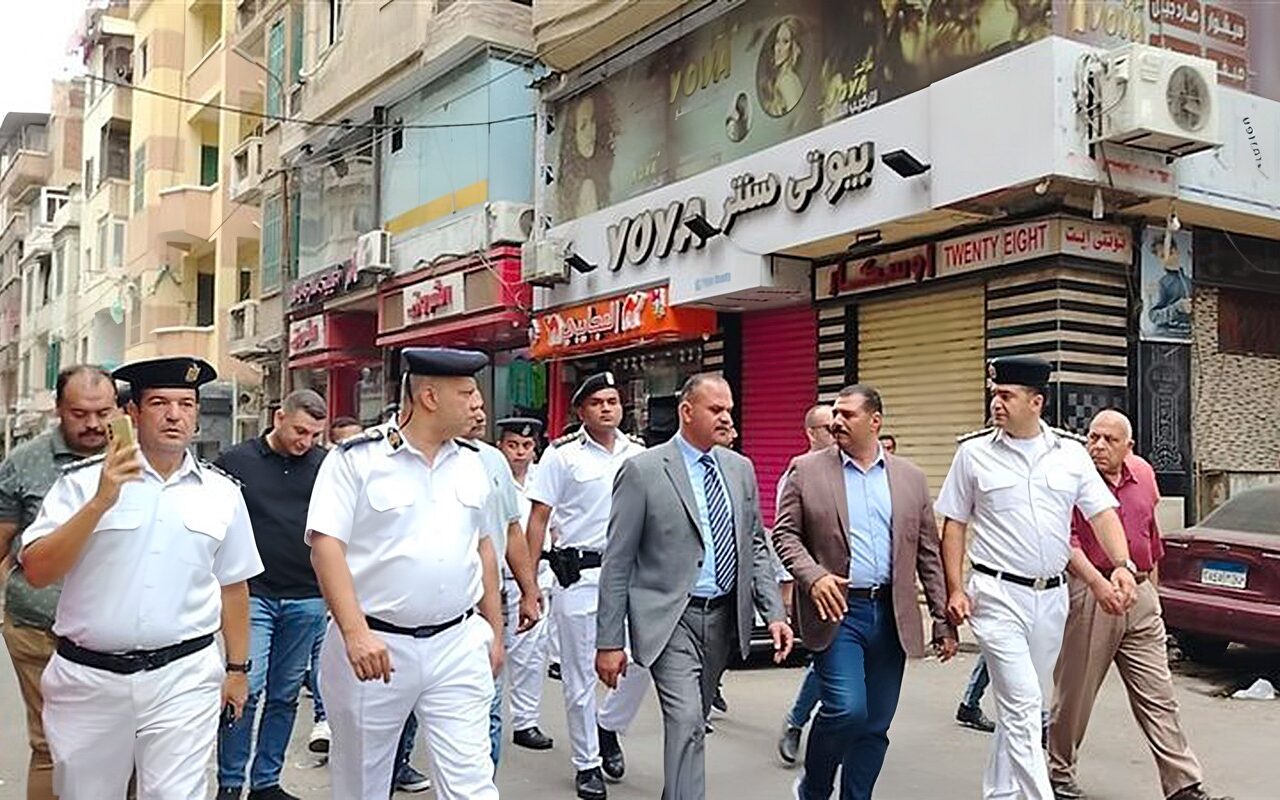 سكرتير عام مساعد الإسكندرية ومدير الأمن يتفقدان انضباط حركة المرور ورفع الإشغالات بشارع الآجتية