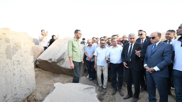 وزير السياحة والآثار ومحافظ الغربية يتفقدان معبد بهبيت الحجارة بالغربية لدراسة تطويره وإعادة بنائه